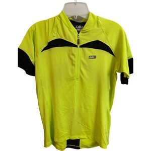 NEW Louis Garneau Women's Neon Green S/S 1/4 Zip Cycling Shirt Sz M (L4) NWTS